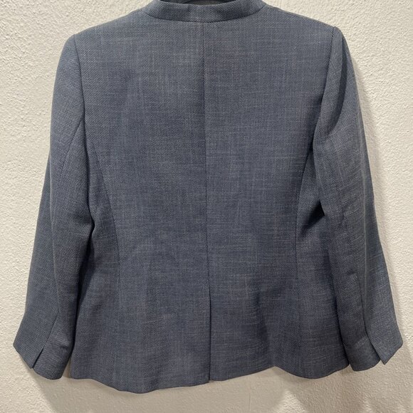 DKNY Blazer Women 12Blue Jacket Coat‎ Career Preppy One Button Lined NEW - Picture 6 of 15